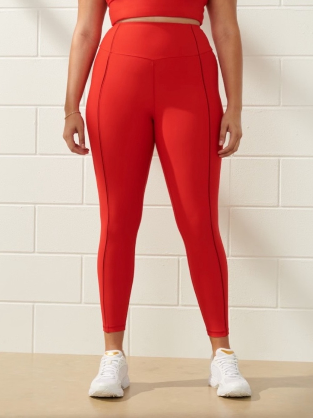 YPB Curve Love Red High-Waisted Leggings Size L